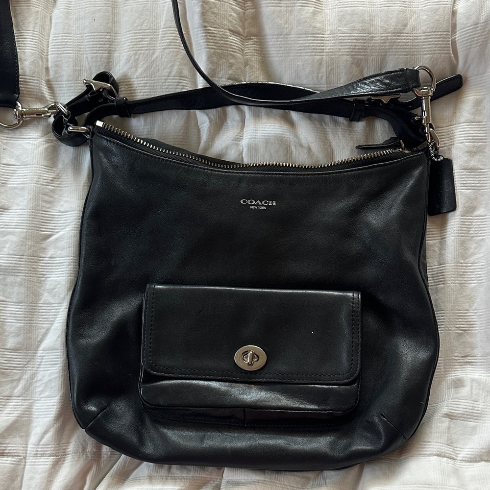 Coach Black Leather Crossbody Bag